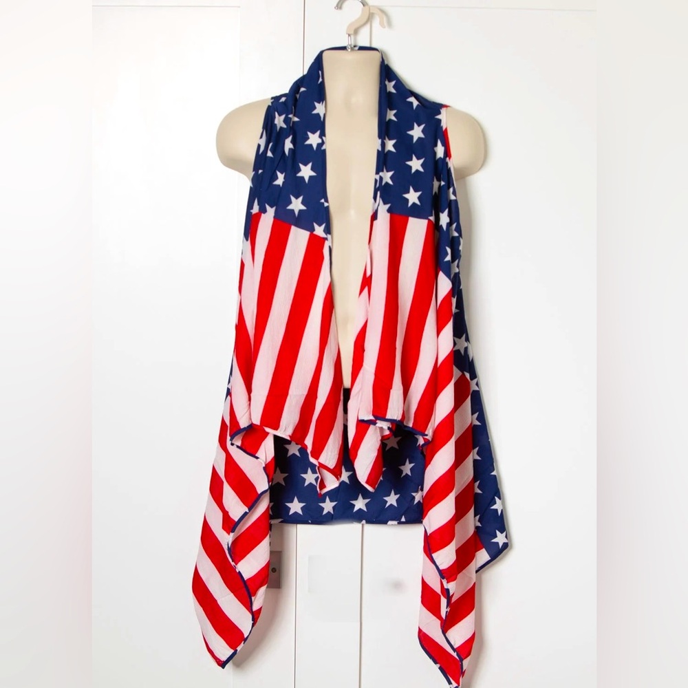 🇺🇸Cejon American Flag Semi-sheer Kimono